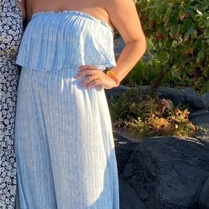 ruffled jumpsuit with pattern